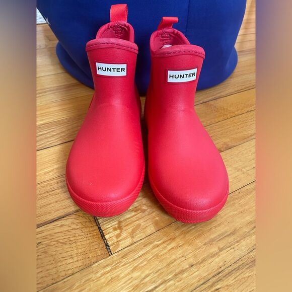 Hunter Big Kids Finley pull on waterproof rain boots size 13 new - Picture 3 of 8